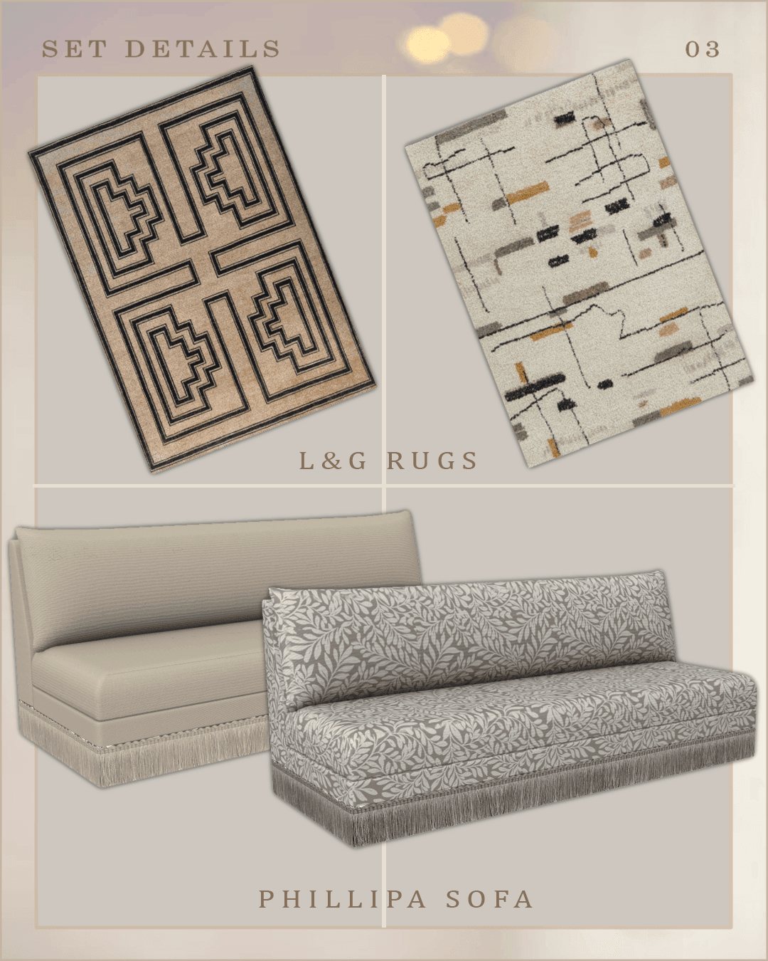 Галерея мода Набор для гостиной Hudsen vol-2 #3